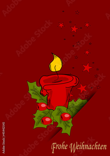 Weihnachten, Advent Karte mit Kerze