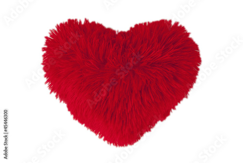 red fluffy heart