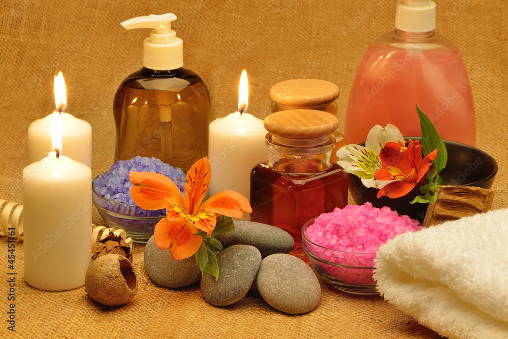 Object for the spa with candle Object for the spa with candle