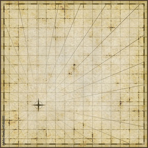 Fotografie Empty map template on old paper