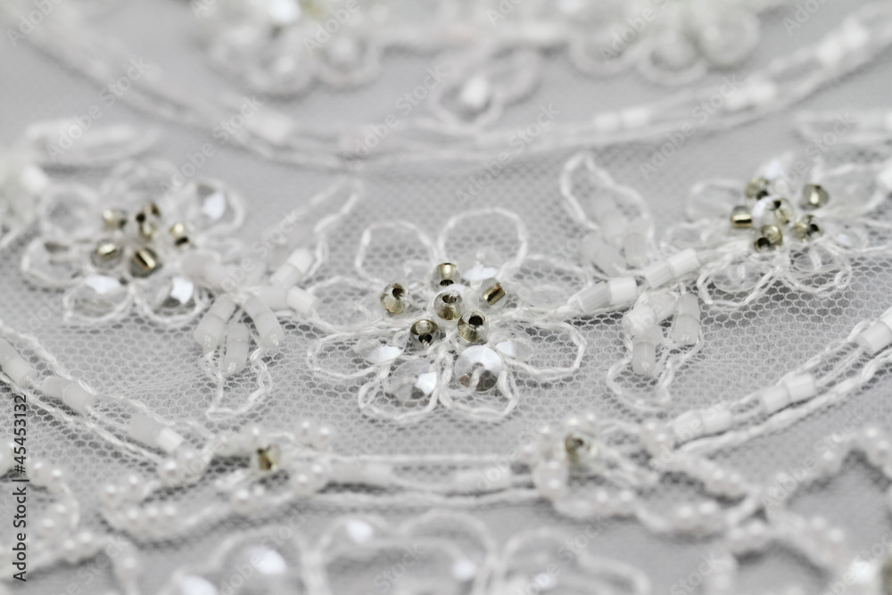 Detail of wedding dress Detail of wedding dress