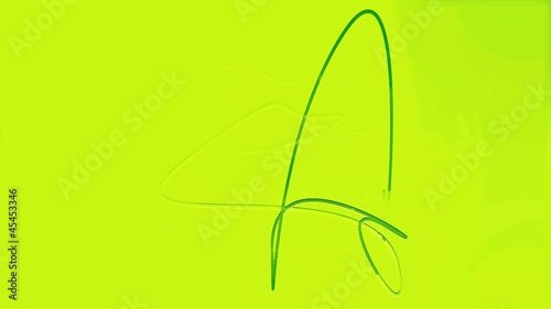 abstract silhouette of a dancing green arrows