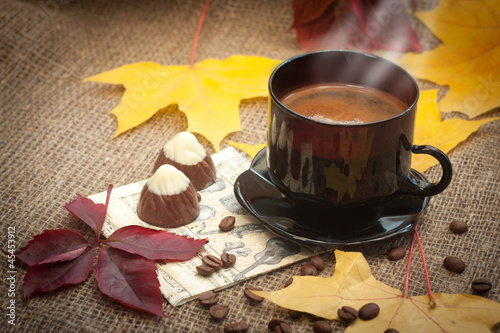 autumn cup of coffee