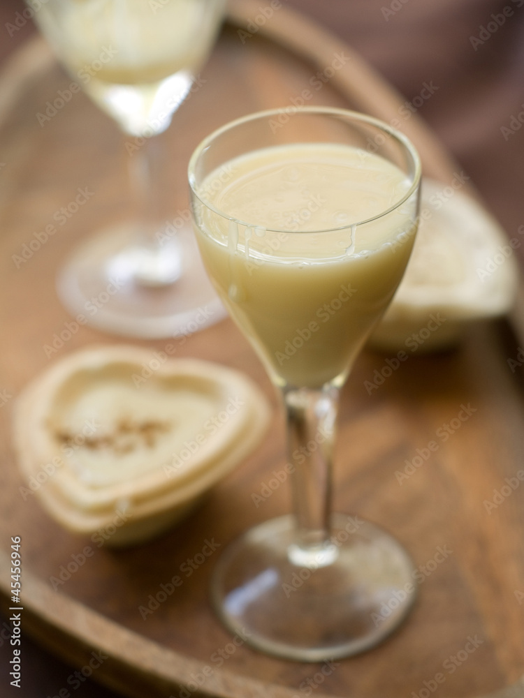 Milk or egg liquor Milk or egg liquor