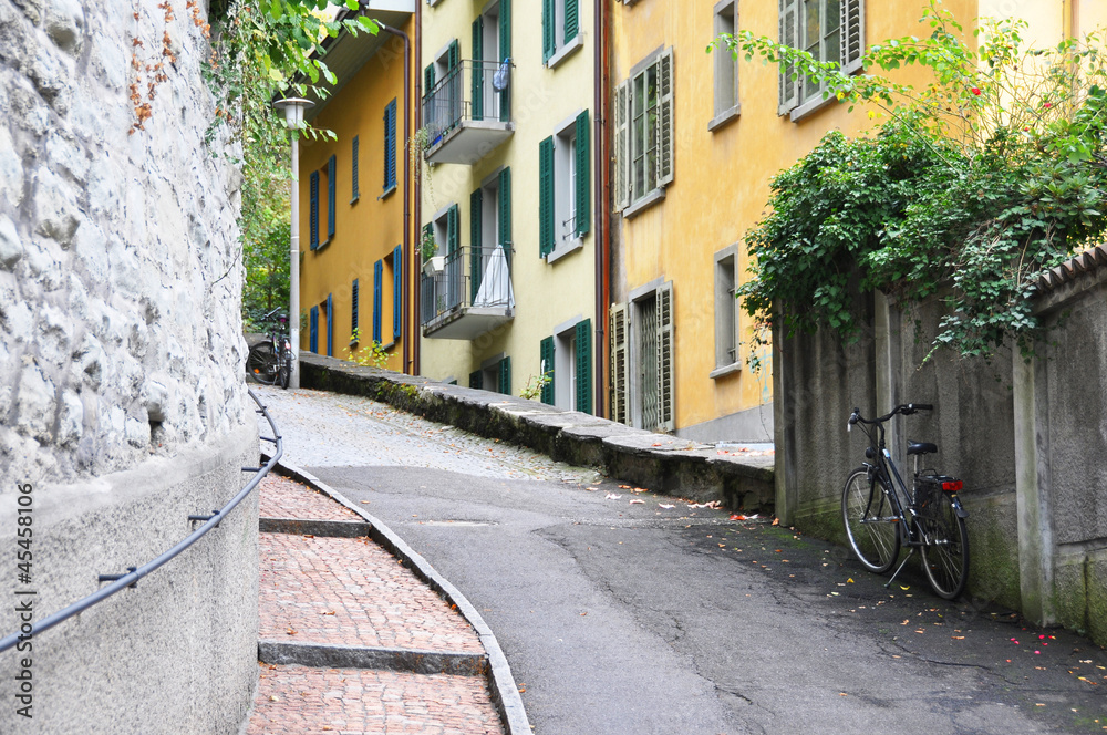 Old street in Lucerne, Switzerland