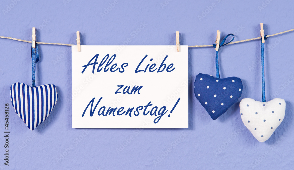 Alles Liebe zum Namenstag ! StockFoto Adobe Stock