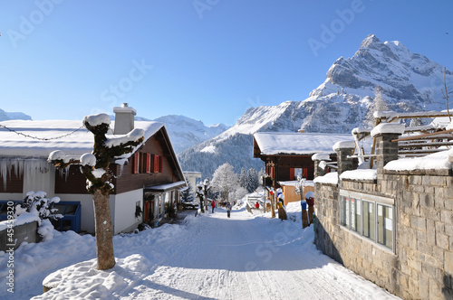 Braunwald, famous Swiss skiing resort