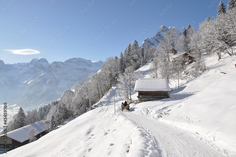 Braunwald, famous Swiss skiing resort Braunwald, famous Swiss skiing resort