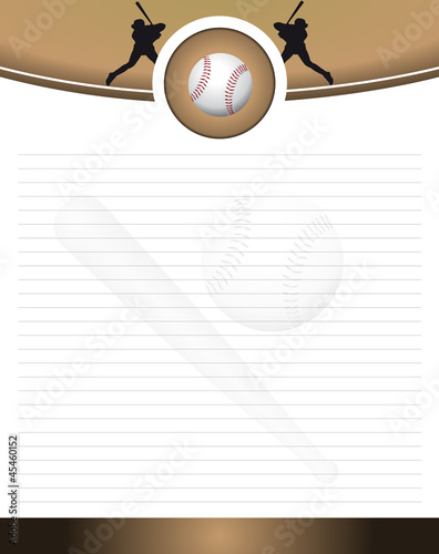 sports baseball note