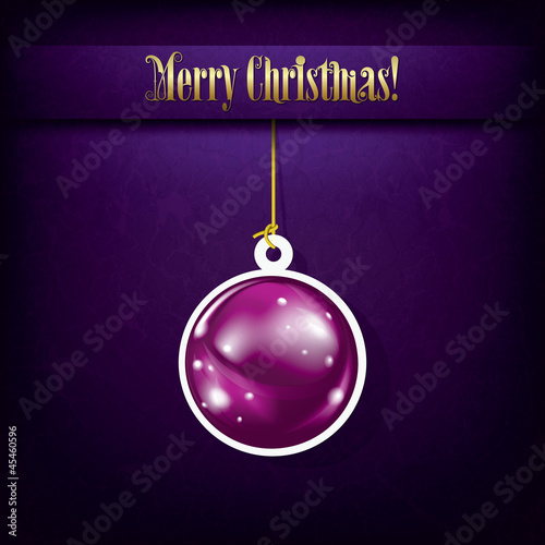 Christmas grunge greeting with decorations