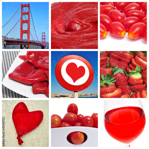 Photography red collage