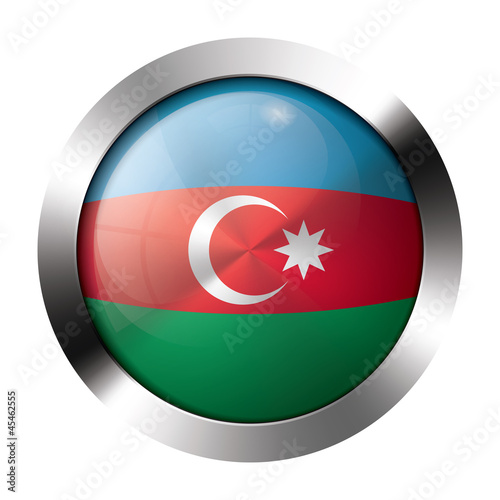 Free Download Metal and glass button - flag of azerbaijan - europe - GFXLoad