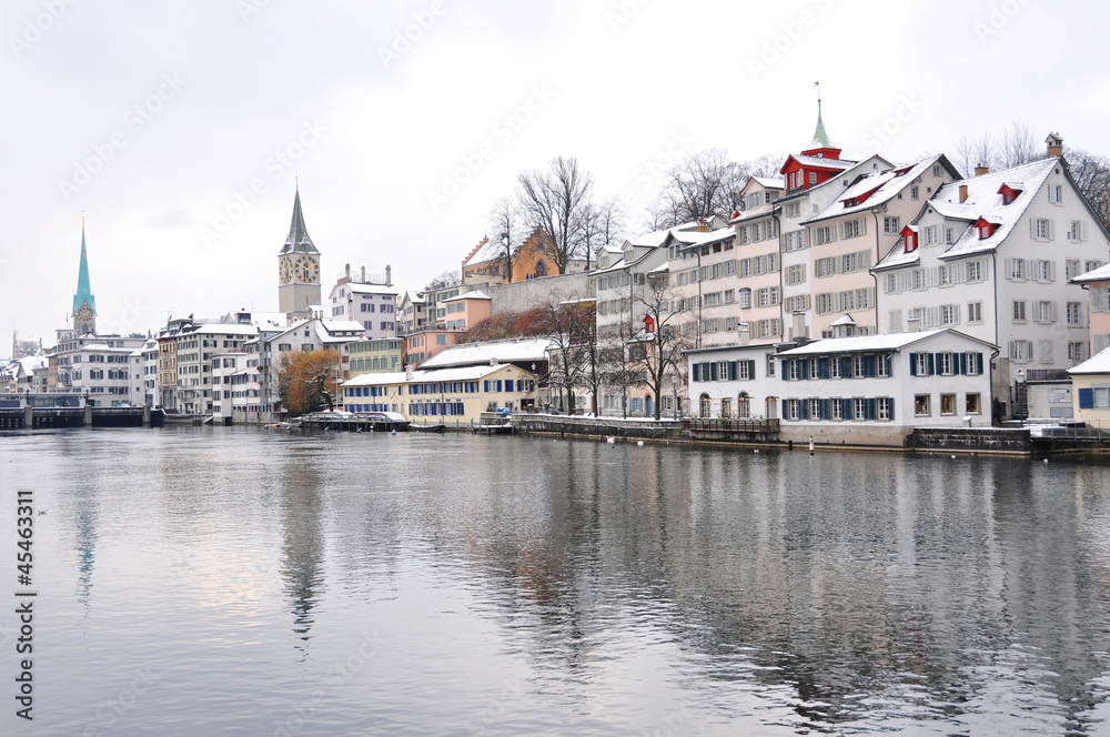 Naklejka premium Winter in Zurich