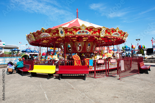 Carousel. Coney Island amusement park.