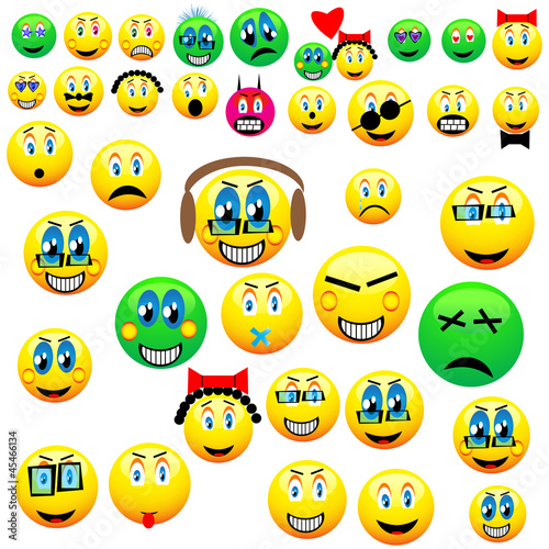 many emoticons
