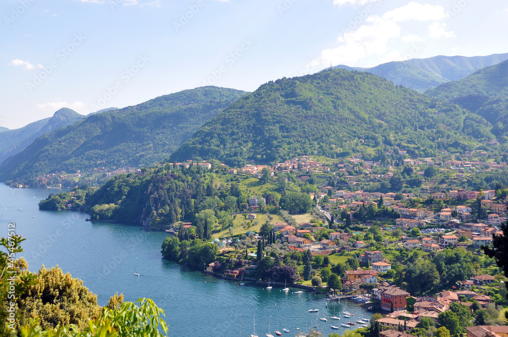 Famous Italian lake Como from Villa Serbelloni