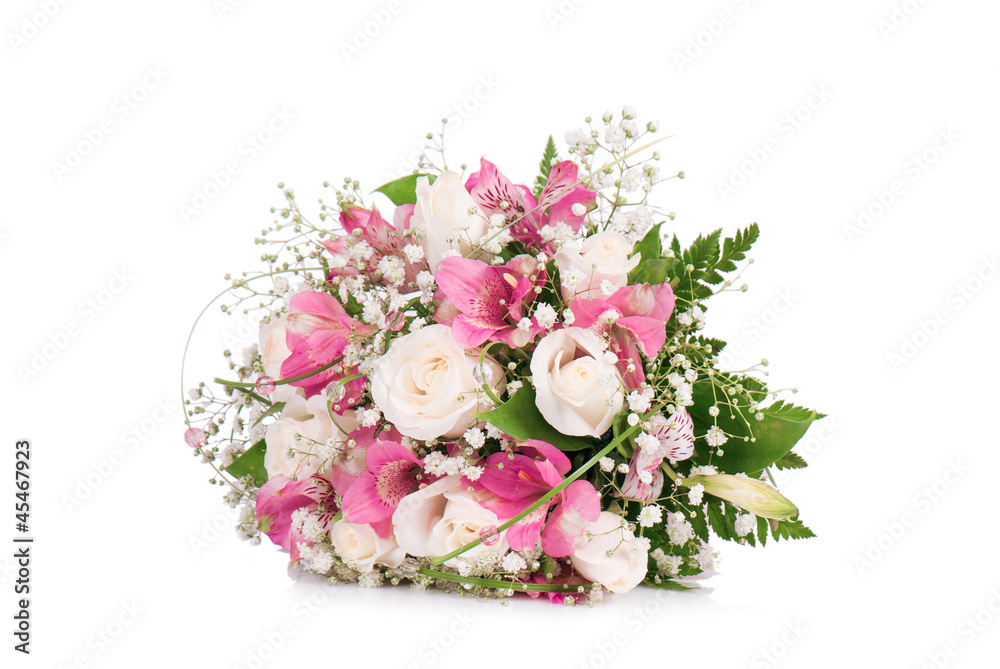 Bouquet of flowers isolated on white Bouquet of flowers isolated on white