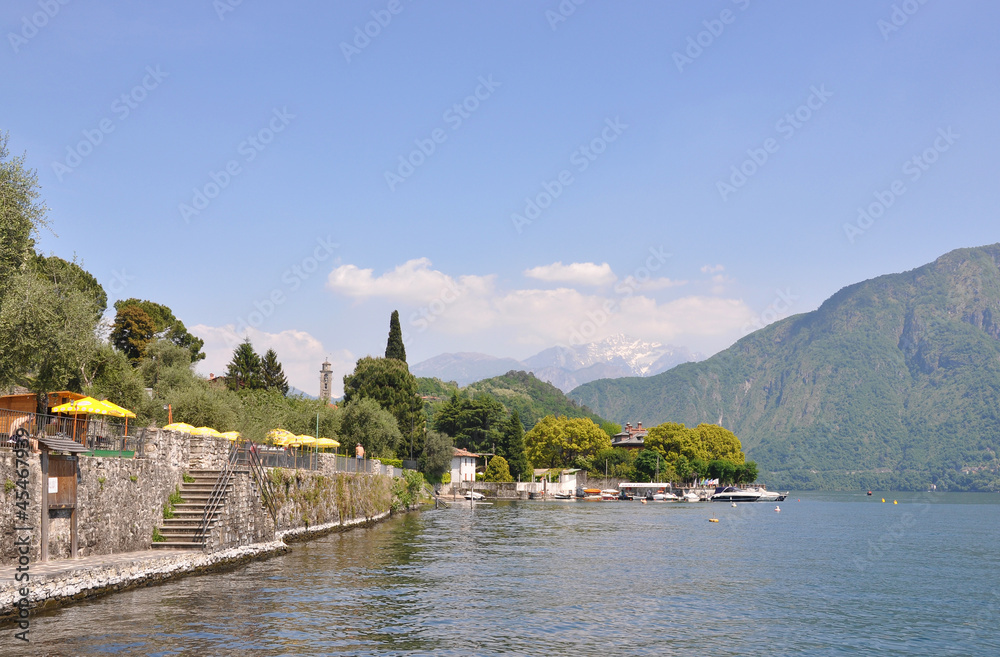 Ossuccio town at the famous Italian lake Como