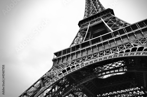 Eiffel tower black and white beauty #45467958