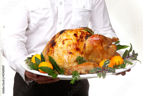 Roasted turkey feast