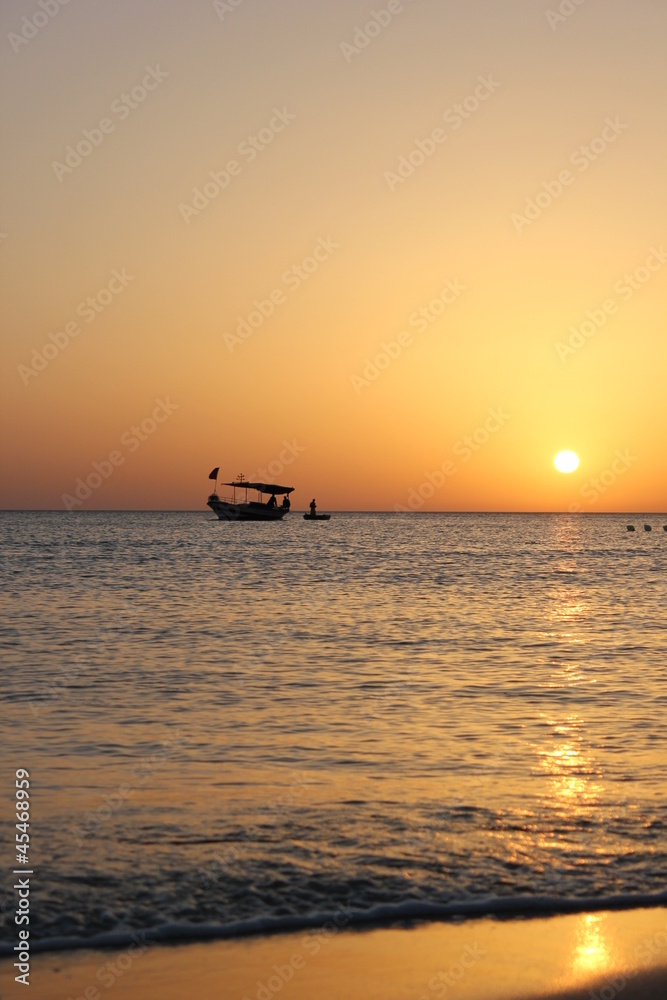 Fishing boat in dawn