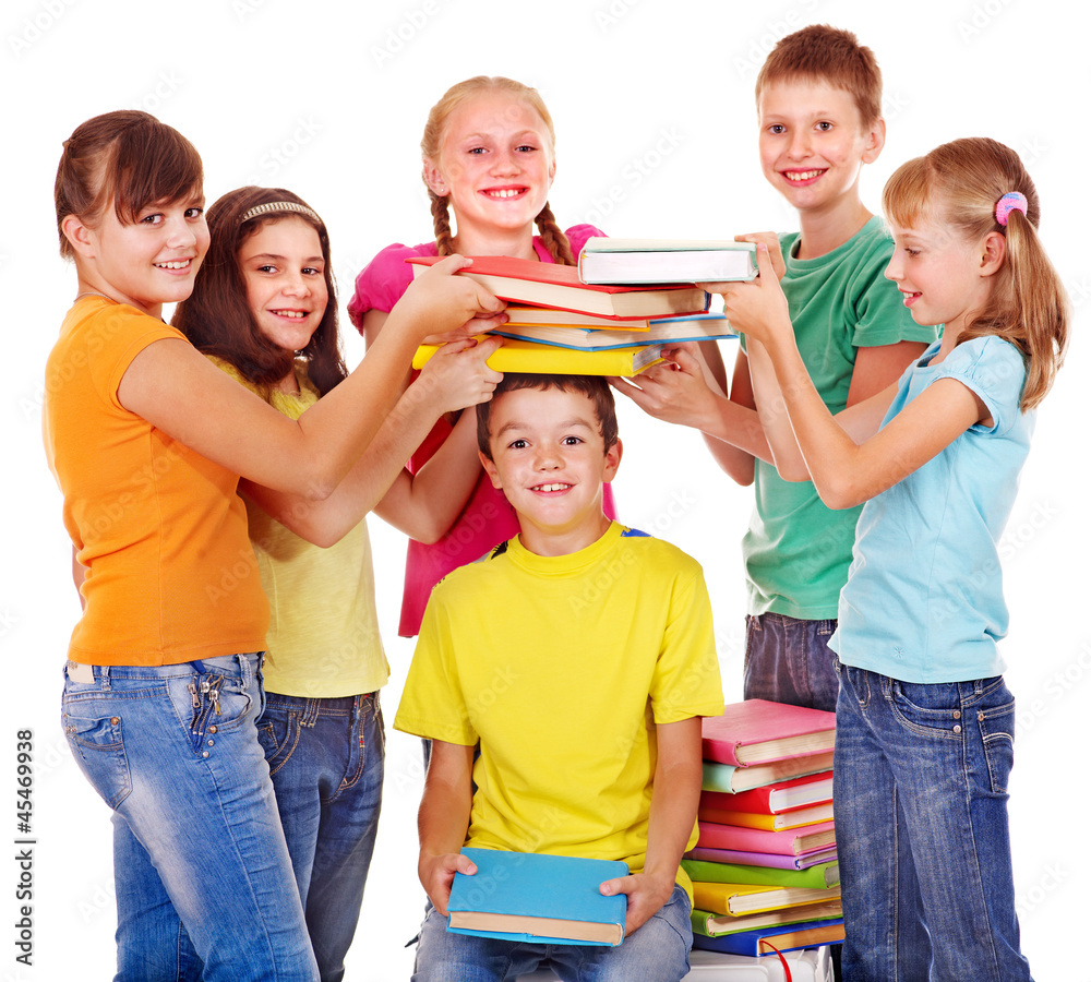 Group of teen people.