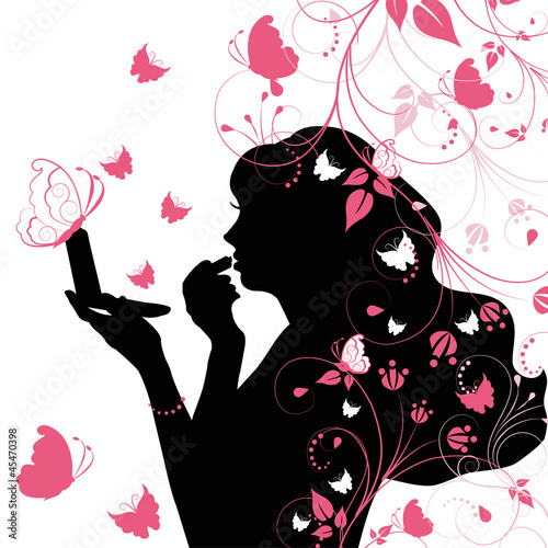 Beauty woman with butterfly