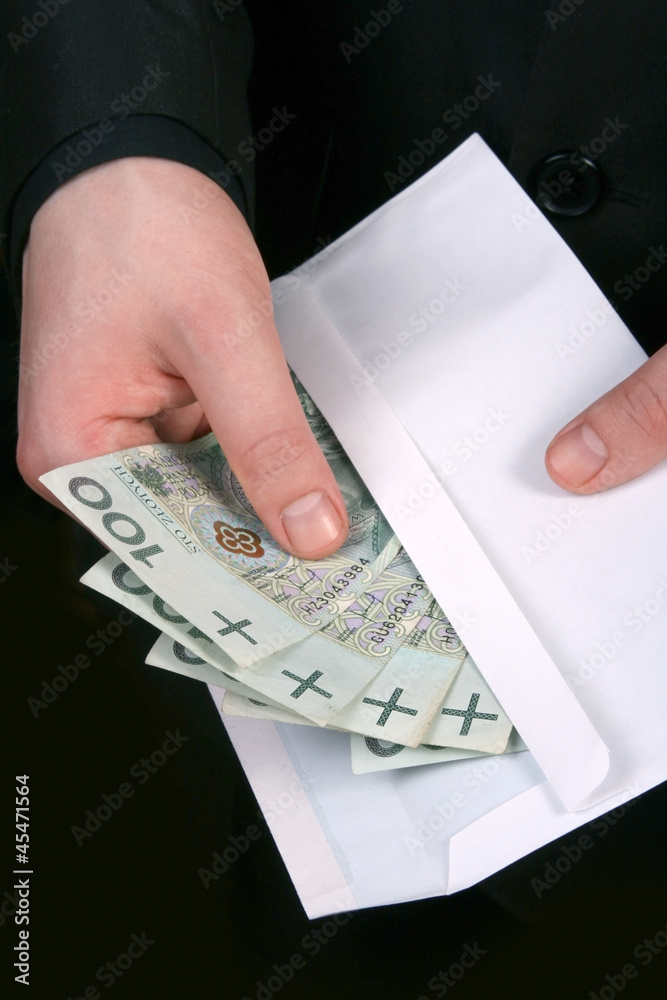 Money in envelope - obrazy, fototapety, plakaty 
