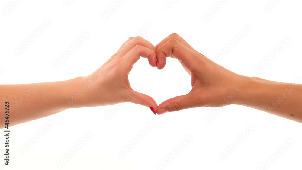 Heart shaped from fingers
