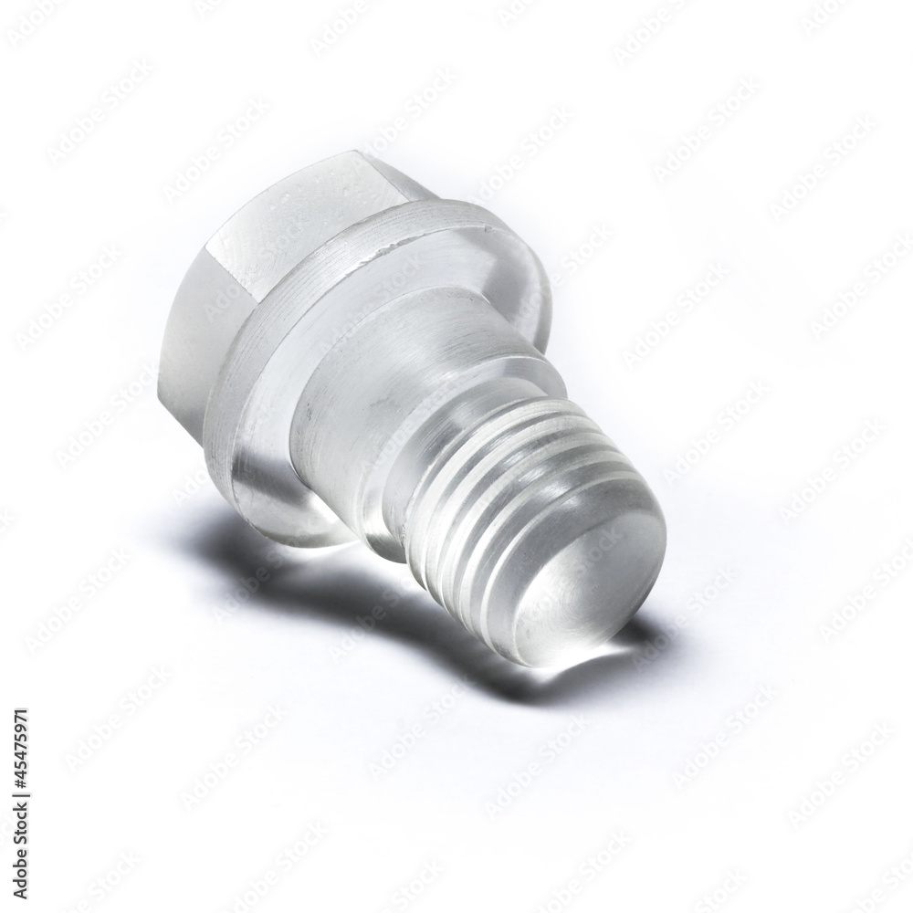 Unusual modern Bolt made of transparent plastic Unusual modern Bolt made of transparent plastic