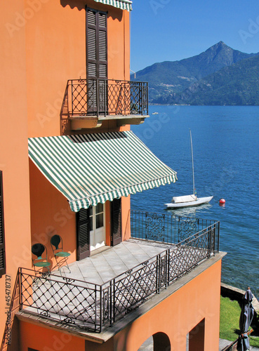 View to the lake Como from Menaggio town, Italy