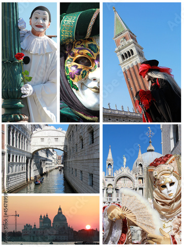 Venice Carnival collage