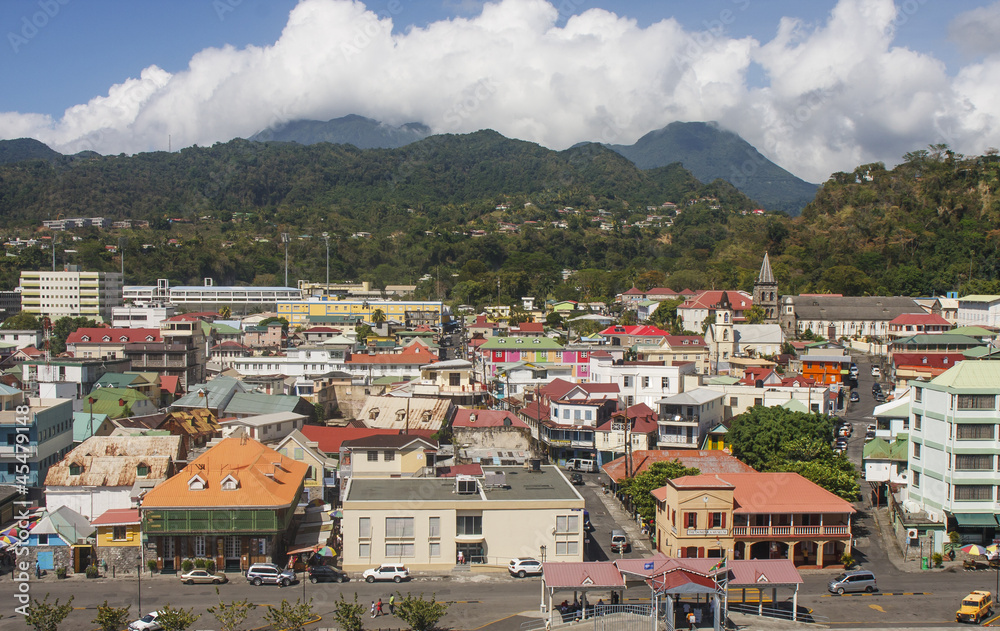 Colorful Buildings in Rosseau Dominica