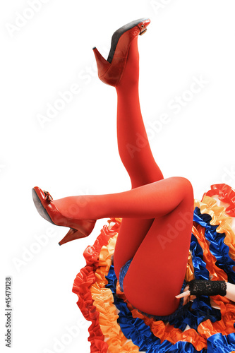Sexy legs of a young woman laying on her back