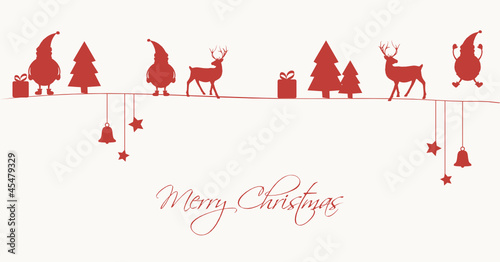 Weihnachtliche Karte DIN Lang