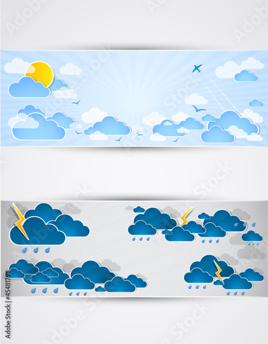 Good and bad weather background.