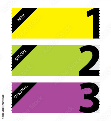 special tickets with numbers