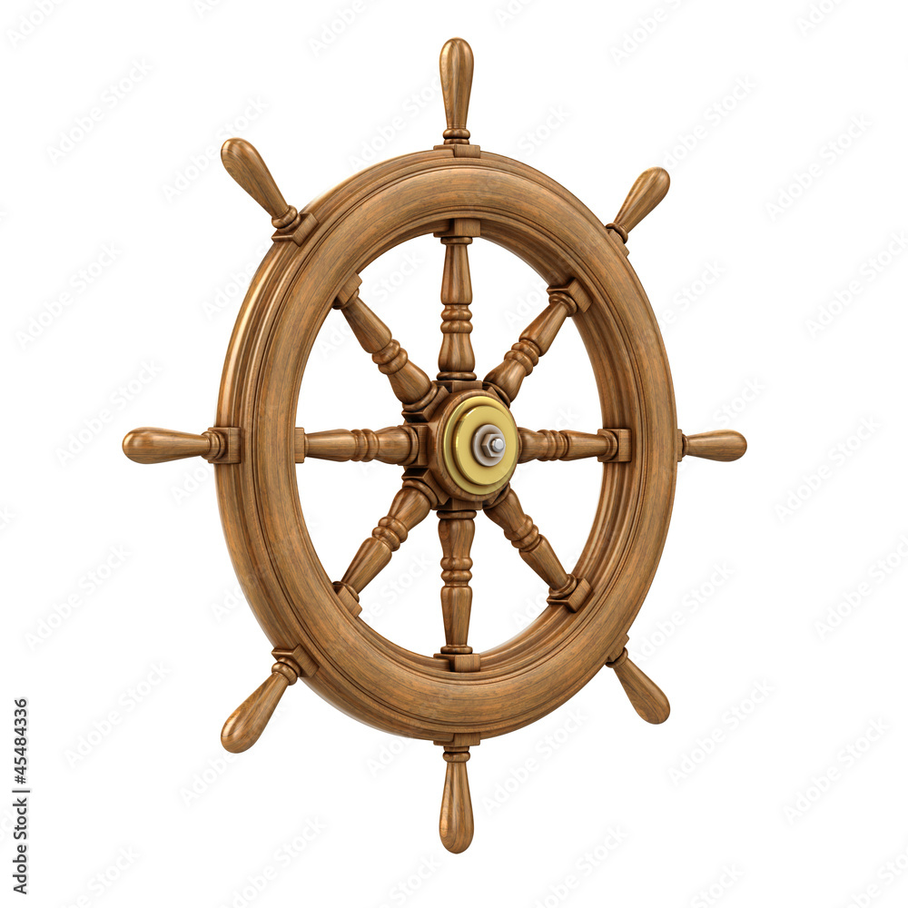3d Ships Wheel from the side