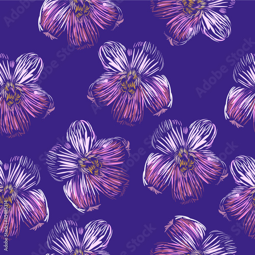 Seamless flower background vector