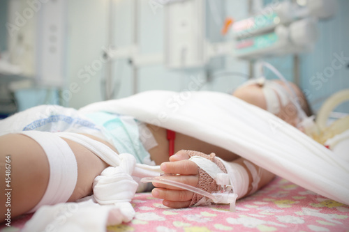 Baby in the pediatric ICU