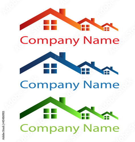 House roof logo for real estate companies