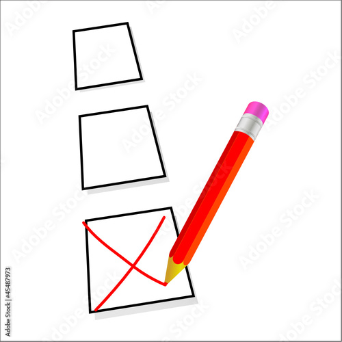 test ticking vector illustration