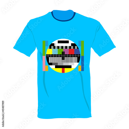 tv test on shirt vector