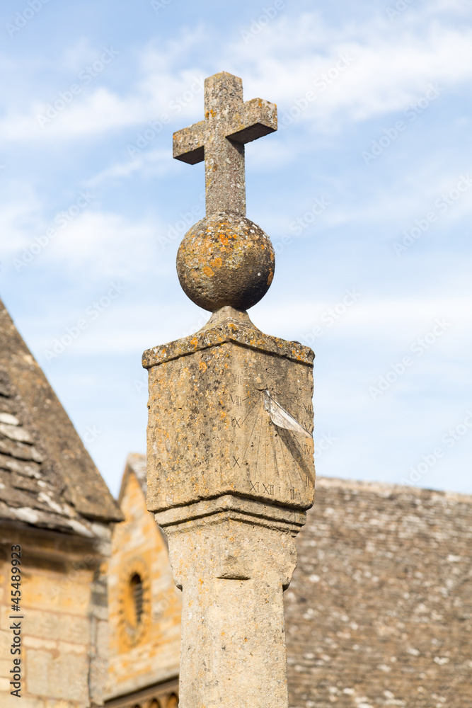 Old sundial in Stanton Cotswolds Old sundial in Stanton Cotswolds