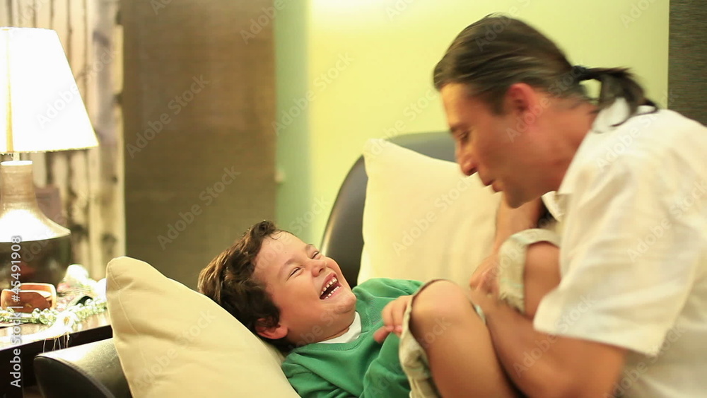 father and son playing father and son playing
