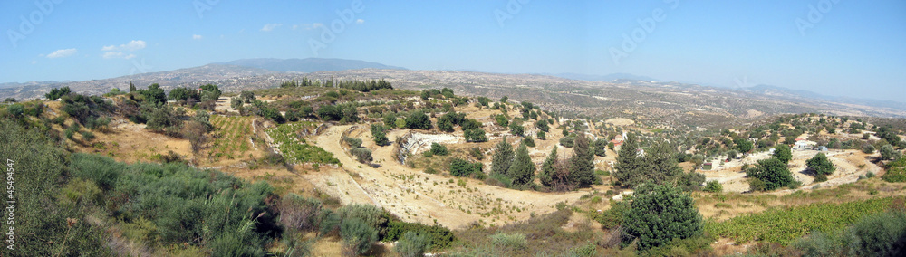 Panoramic view of a typical Cyprian landscape