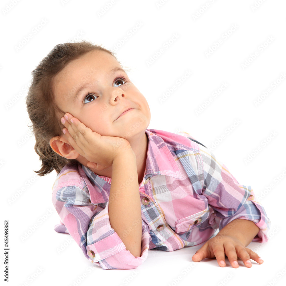 beautiful little girl isolated on white beautiful little girl isolated on white