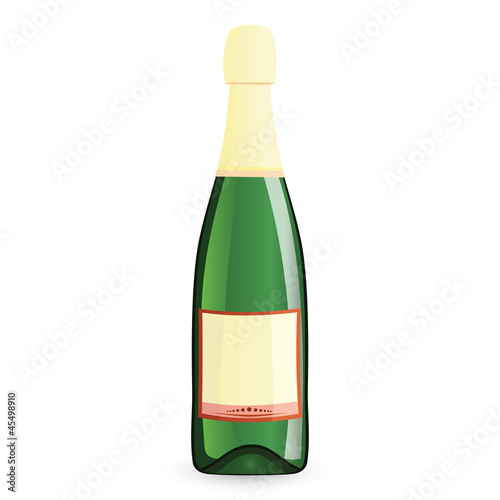 Green bottle vector illustration