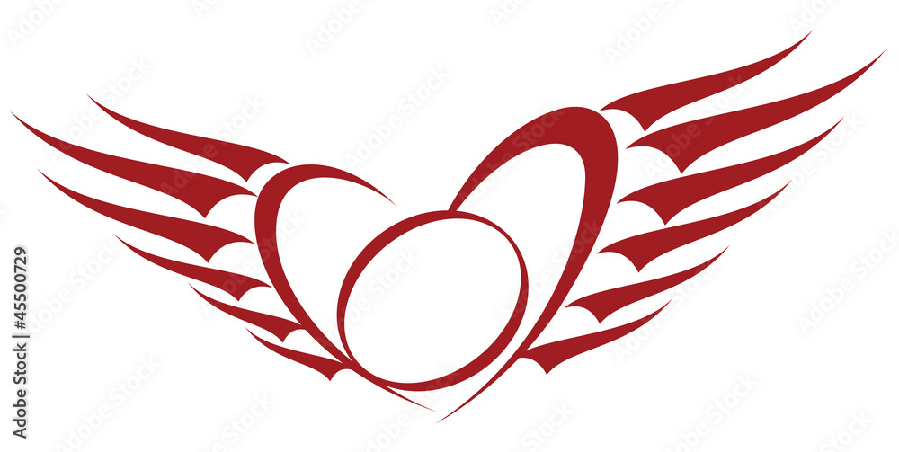 Winged Heart Tattoo Frame