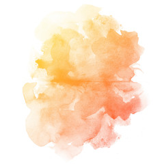 Colorful Abstract watercolor art hand paint on white background
